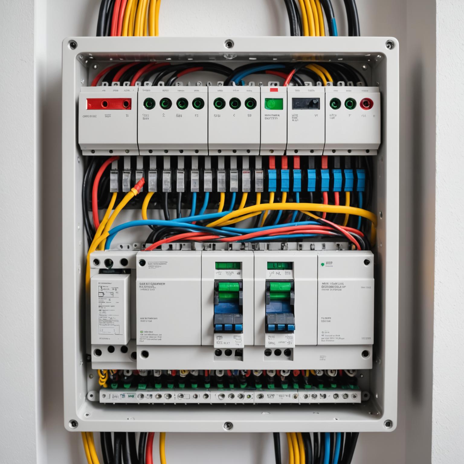 Electrician installing a modern consumer unit in a Kuala Lumpur home