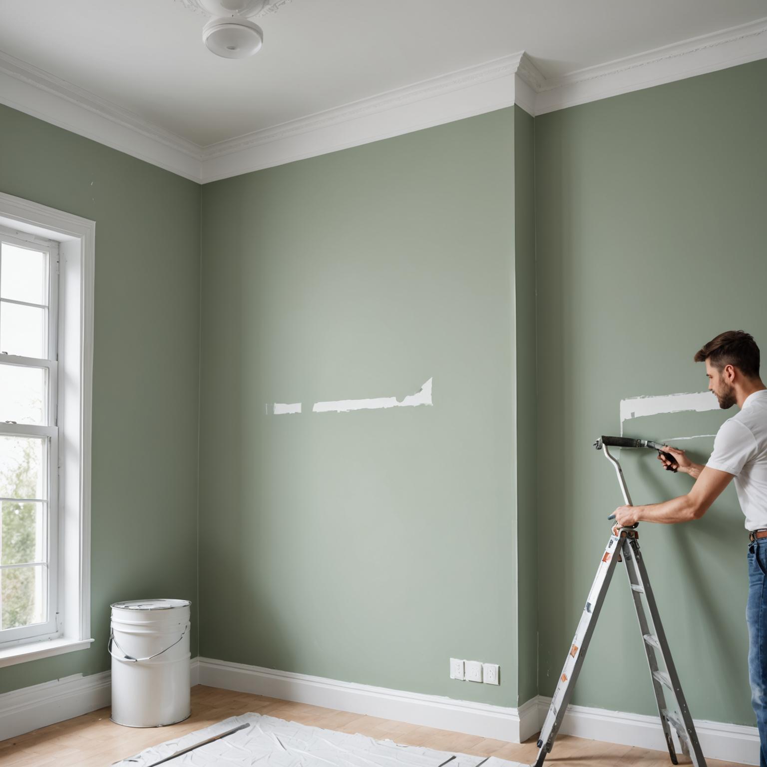 Interior painting with clean colour transitions